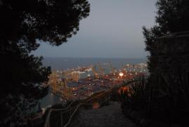 View over Barcelona from Montjuïc: Freight harbor View over Barcelona from Montjuïc: Freight harbor