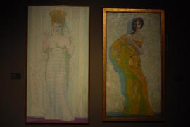 Museu Nacional d'Art de Catalunya:/Hermen Anglada Camarasa:/Retrat de Magda Jodelyn (c. 1904)/Papallona de nit (c. 1913) Museu Nacional d'Art de Catalunya:/Hermen Anglada Camarasa:/Retrat de Magda Jodelyn (c. 1904)/Papallona de nit (c. 1913)