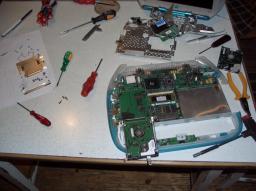 IBook blau Zerlegung/Disk upgrade 2005 IBook blau Zerlegung/Disk upgrade 2005