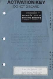 SCO Xenix License/Activation Key/1992 SCO Xenix License/Activation Key/1992